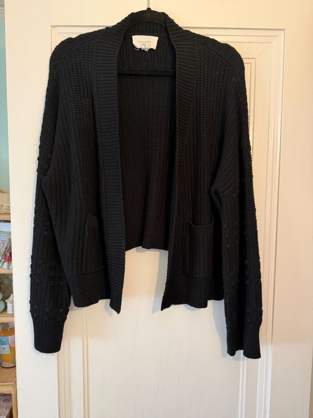 Tuckernuck Pomander Place Black Knit Cardigan size XL